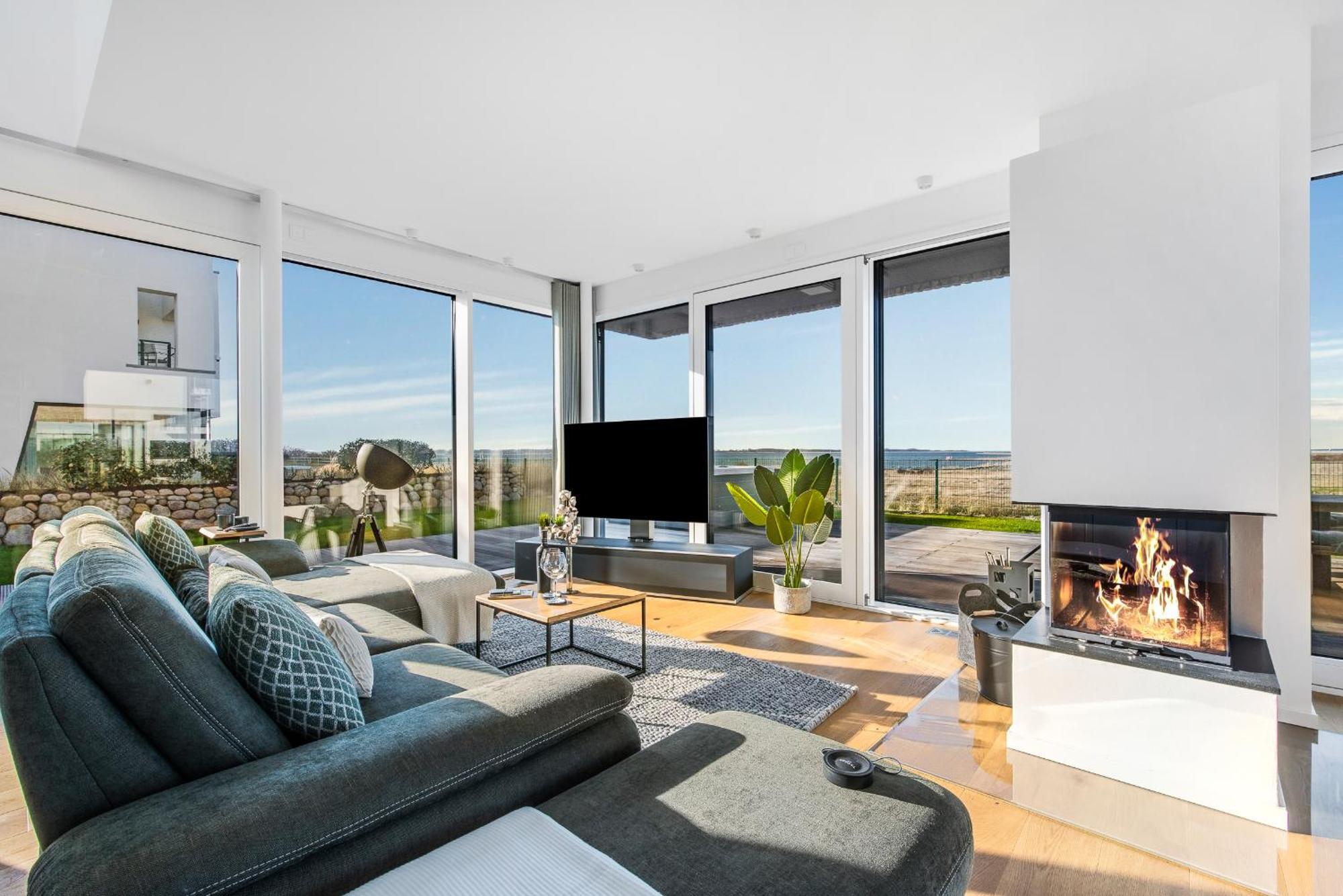 Villa King Erste Lage, Dachterrasse, Meerblick, Carport, Kamin, Sauna, Terrasse, Aussenrolllaeden أوبلينتيز المظهر الخارجي الصورة