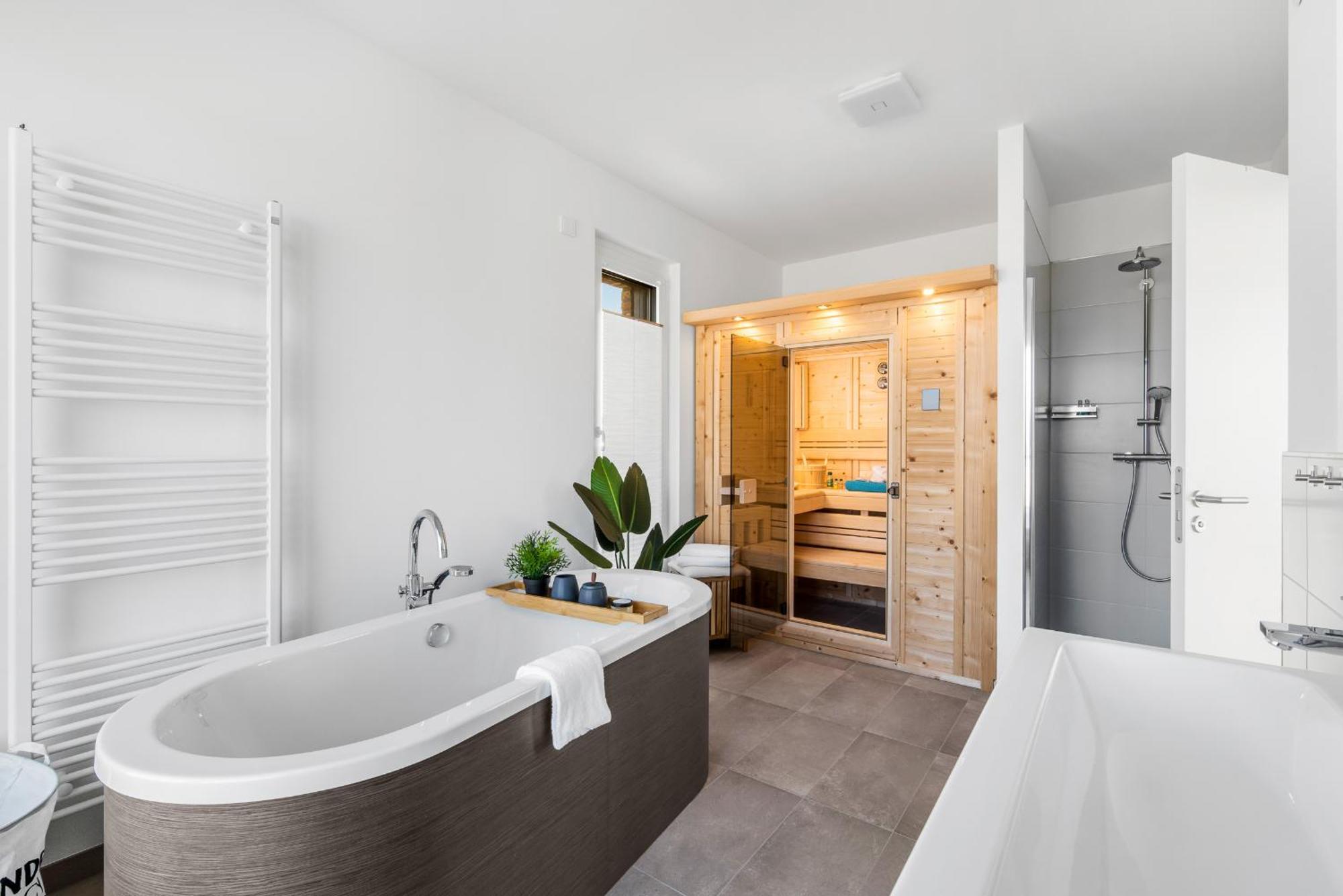Villa King Erste Lage, Dachterrasse, Meerblick, Carport, Kamin, Sauna, Terrasse, Aussenrolllaeden أوبلينتيز المظهر الخارجي الصورة
